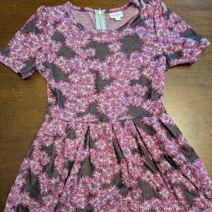 LuLaRoe Amelia Dress in Pink and Gray